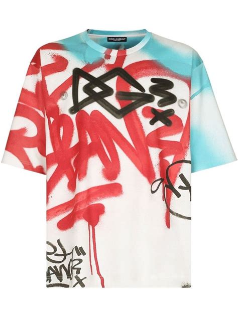 dolce gabbana graffiti t shirt|dolce gabbana t shirt price.